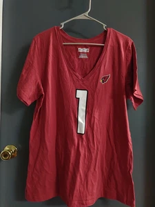 Arizona Cardinals Women's XXL Short Sleeve Shirt V-Neck Red Kyler Murray Back - Picture 1 of 6