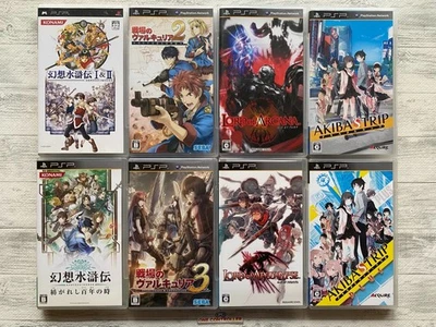SONY PSP Genso Suikoden &  Valkyria & Lord of Arcana & Apocalypse & Akiba's Trip - Image 1 of 4