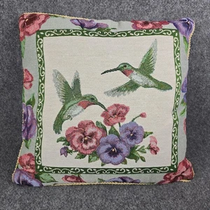 Cojín floral Hummingbird & Fucsias punta de aguja 16,5x16,5 - Imagen 1 de 11