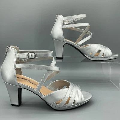 NOVO Vestido de Dança Easy Street Feminino Crissa Salto Prata Tamanho 9N - Imagem 1 de 4