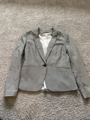 Women’s Size 10 H&M Blazer Black And White Houndstooth - Image 1 of 4