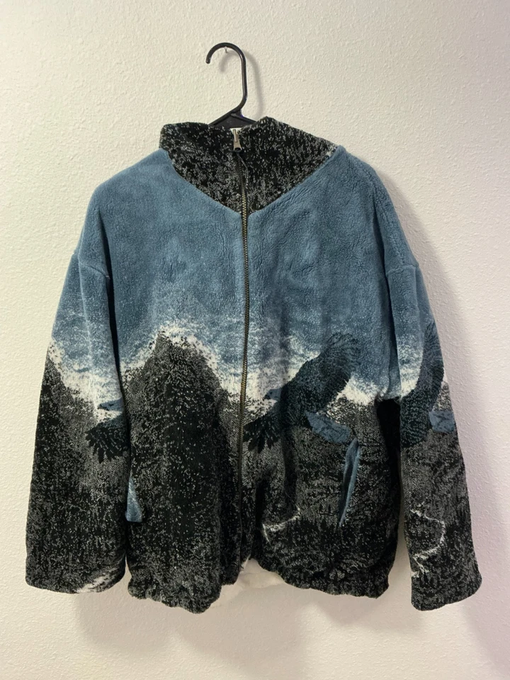 Chaqueta de mujer Denali vintage con capucha y cremallera polar Eagle Mountain Scene Foto 1 de 4