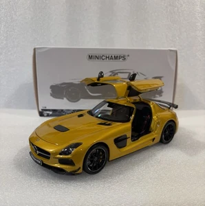 1/18 Minichamps Mercedes Benz SLS AMG BLACK Series Yellow Limit 300 With Defect - Picture 1 of 24