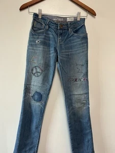 Blue Gap jeans with Rock n’ Roll details, Size kids 12 regular skinny - Picture 1 of 7