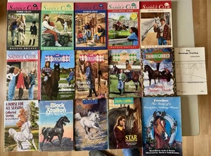 16 Paperback Chapter Book Lot - All Horse Stories: Saddle Club, Thoroughbred, - Bild 1 von 17