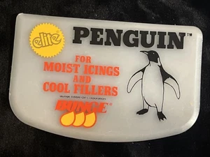 Esparcidor de plástico vintage ELITE Penguin glaseado acortador publicidad bunge comestible - Imagen 1 de 14
