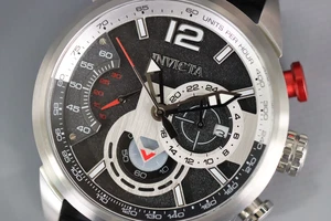 Orologio Cronografo Invicta 39652 Uomo Aviator Cinturino Nylon Nero. batteria necessaria - Foto 1 di 9