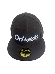 New Era Orlando Magic Hat  Fitted Black Basketball Hardwood Classics Size 7 7/8 - Picture 1 of 5