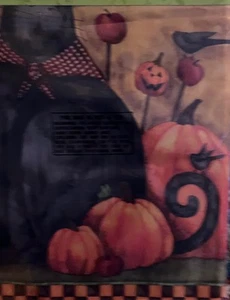 Toland Garden Sized  Flag FOLK CAT Halloween Autumn12” X 18” NIP.  119259 - Picture 1 of 3