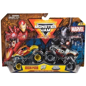 Monster Jam Marvel Iron Man Vs. War Machine Die-Cast Monster Trucks 1:64 Scale - Picture 1 of 9