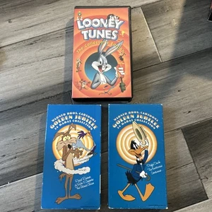 Warner Bros Cartoons Golden Jubilee 24 Karat And Collectors VHS Lot 1980s Tapes - Imagen 1 de 3