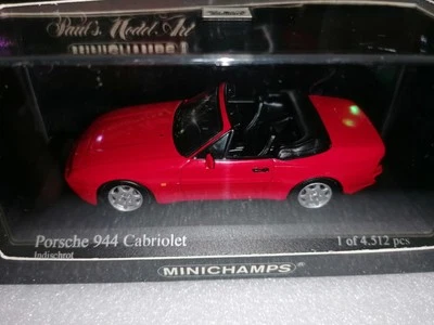 Minichamps 1/43 Porsche 944 Cabriolet 1991 indischrot 400 062230 - Immagine 1 di 3