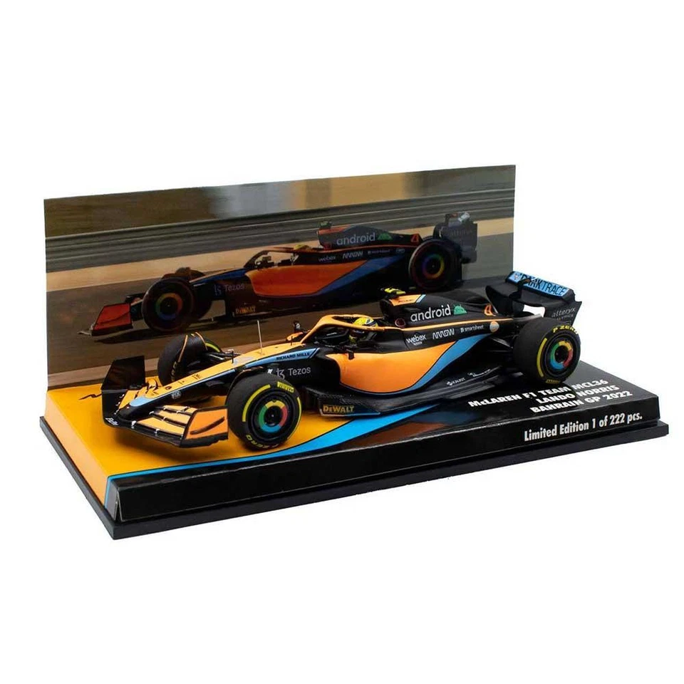 Coche modelo McLaren MCL36 Lando Norris F1 #4 2022 escala 1:43 Foto 1 de 1