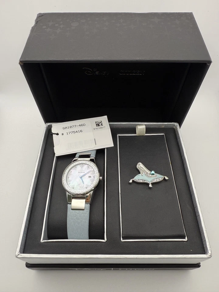 Citizen GA1077-46D Eco-Drive Disney conjunto Cinderela relógio de quartzo aço S. - Imagem 1 de 4