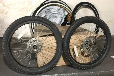20" Bicycle / BMX Wheelset 20"x 2" 406 -57 Aluminum Rims w Disc Brakes - Image 1 of 4