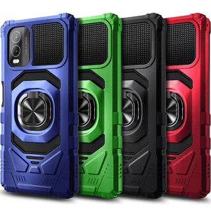 For Nokia C210 Case Shockproof Ring Kickstand Phone Cover with Tempered Glass - Picture 1 of 26
