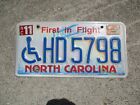 North Carolina 1999 wheel chair license plate  #   5798