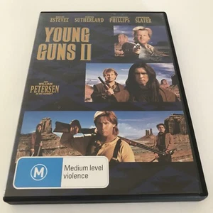 Young Guns II DVD Region 4 PAL Emilio Estevez Kiefer Sutherland Christian Slater - Picture 1 of 8