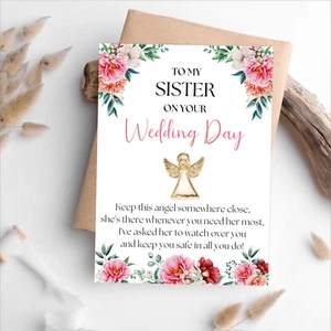 Hermana Regalo El Día de la Boda, Pin Ángel de la Guarda, Regalo Para Novia - Imagen 1 de 2