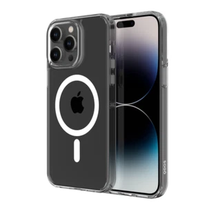 QDOS iPhone 14 Pro Phone Case Hybrid with Snap MagSafe Compatible Clear - Picture 1 of 7