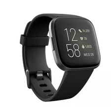 Fitbit Versa 2 Smartwatch Black Carbon Aluminum BRAND NEW SEALED