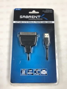 Sabrent USB 2.0 To Parallel Printer Cable CB-CN36 - Picture 1 of 3