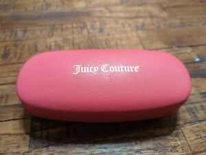Juicy Couture Sunglasses Glasses Hard Case Pink Leather Gold Letter Clamshell