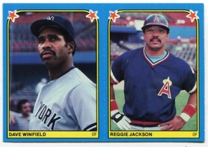 1983 Fleer Sticker Pair #32 Reggie Jackson Angels & #39 Dave Winfield Yankees - Picture 1 of 2