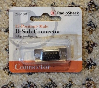15 Position • Male D-Sub Connector #276-1501 By RadioShack - Image 1 of 2