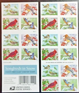 Mint US Songbirds in Snow Booklet Pane of 20  Stamps Scott# 5129b (MNH) - Picture 1 of 1