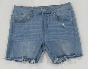 RSQ Shorts Girls Size 10 Jean Shorts Cutoff Distressed Blue - Picture 1 of 9