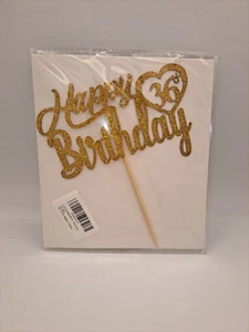 Gold Glitter Happy 36th Birthday Cake Topper. Party Decorations. Photo Prop. - Picture 1 of 3