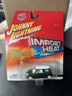 Rare Johnny Lightning Import Heat Mini Cooper White Lightning - Image 1 of 2
