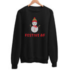 Christmas Jumper Slogan Sweater Unisex Santa Black Novelty Funny Sweatshirt