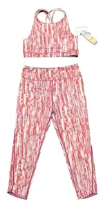 2 Pc Set Zella Girls 10/12 Athletic Top Crop Leggings 14/16 Purple Opera NWT - Picture 1 of 14