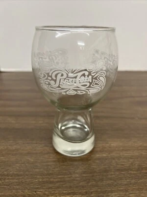 PEPSI COLA Clear Drinking Cup Glass 6" Tall 3" Diameter - Image 1 of 4