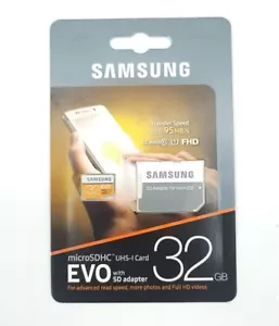 Samsung EVO 32GB Micro SD HC Memory Card UHS-I Class 10 U1 95MB/s & SD Adapter - Picture 1 of 2