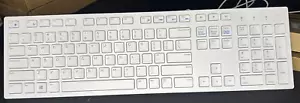 DELL ~ KB216-WH-US Wired USB Slim Keyboard US ~ WHITE ~ Open Box - Picture 1 of 4