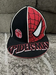 Spider Man Fitted Hat Cap Marvel Black Red Silver Embroidery 58.7CM 2009 - Picture 1 of 7