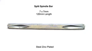 7 mm Spindelstange geteilt für Türen / Fenstergriffe 120 mm Länge Stahl verzinkt - Bild 1 von 3