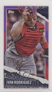 2020 Topps Rip Mini Base Inner Magenta/Purple /25 Ivan Rodriguez #M-33 HOF