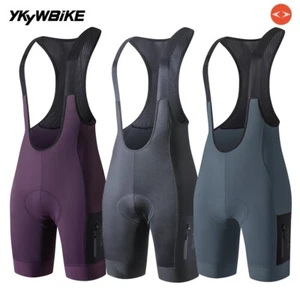 YKYWBIKE Men Cycling Bib Short 7 Hours Riding Road Bike Shorts 4 pockets Summer - Picture 1 of 48