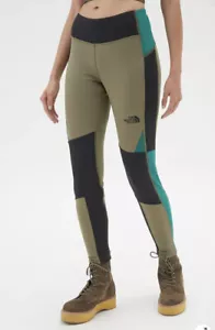 The North Face Womens Steep Tech High Rise Flece Leggings Green/Black NWT - Picture 1 of 12