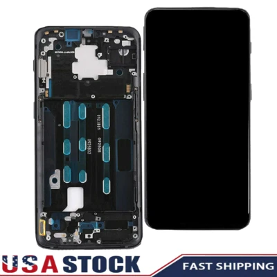 USA OLED LCD Display Touch Screen Digitizer +Frame For Oneplus 6T 6T A6010 A6013 - Image 1 of 4
