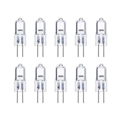 10pcs Warm White 12V G4 35W Halogen Lamp Bulb for Landscape Cabinet Light Bulb - Image 1 of 4