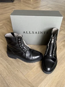 All Saints Alaria Boots - Black Leather - Size UK 5.5/6 EU 39 - Picture 1 of 7