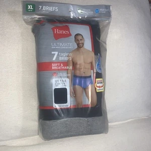 Herren Hanes Ultimate Slips Größe XL Unterwäsche schwarz/grau ohne Etikett (7er Pack) Neu in Verpackung - Bild 1 von 8