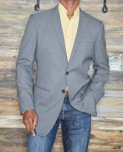 Banana Republic Margotto Italy Working Cuffs Dual Vent Stitched Lapel Blazer 40L - Picture 1 of 13