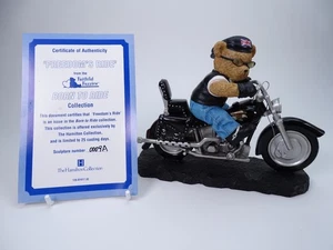 The Hamilton Collection Faithful Fuzzies Born To Ride Freedom's Ride Biker Fig - Bild 1 von 18