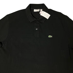 Lacoste Camicia Uomo 4XL Nero Piqué Polo Slim Fit Preppy Business Casual PH4012 - Foto 1 di 9